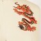 1 Pair of Chinese Dragon Embroidery Patch Red Gold Black Iron On Appliques